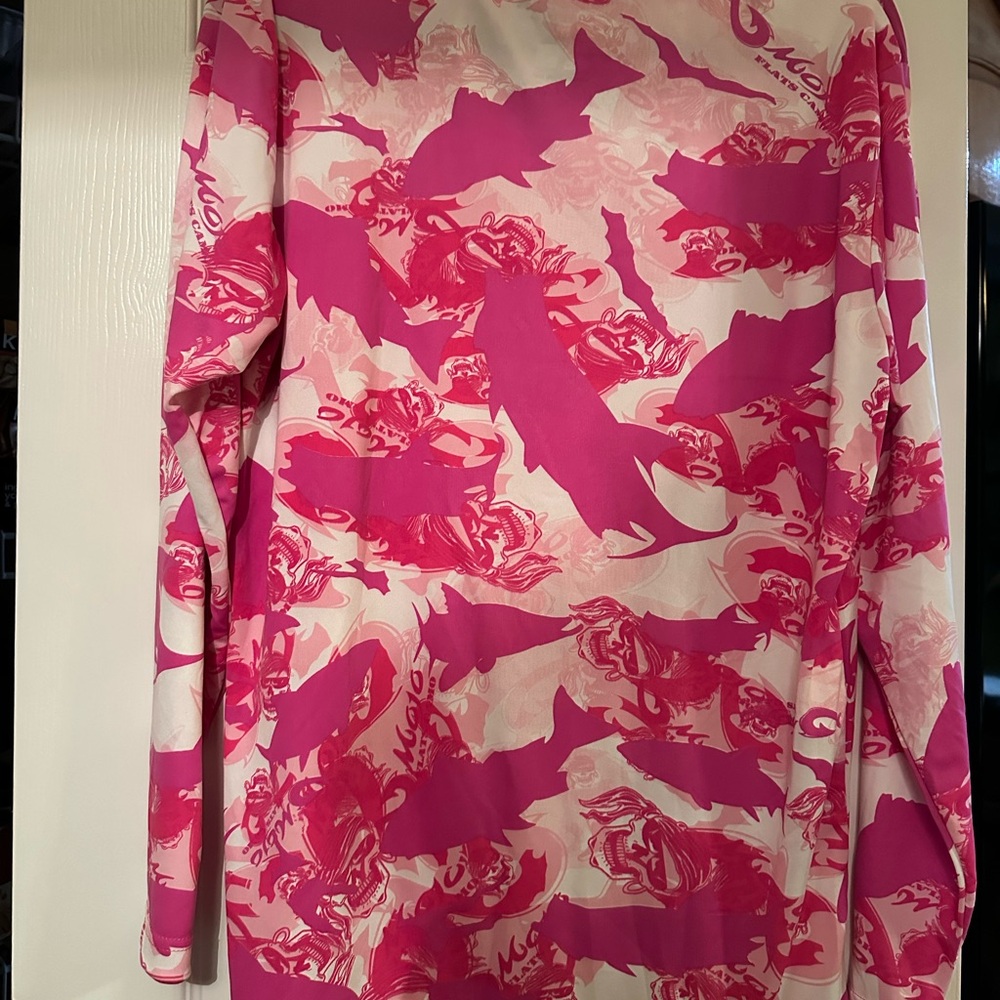 Mojo Pink Camo Sun Shirt M | Fishing Outdoor Long Sleeve View 6